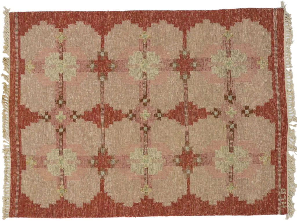 5 x 7 Vintage Swedish Kilim Rug 76645