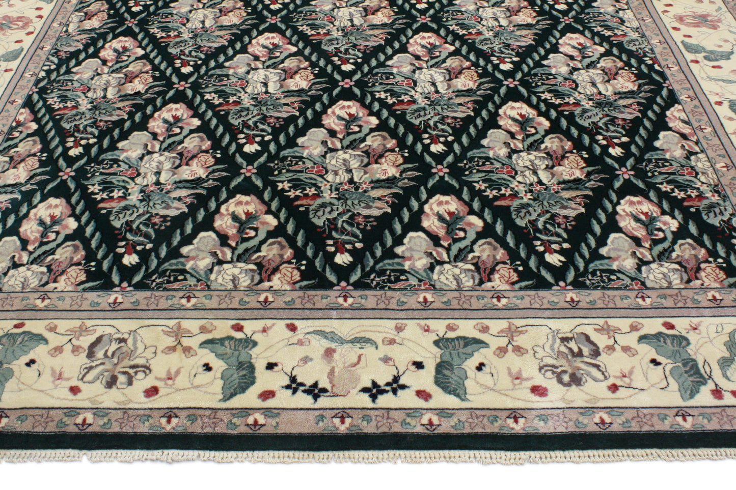 8 x 10 - Black Vintage Chinese Rug - 76666