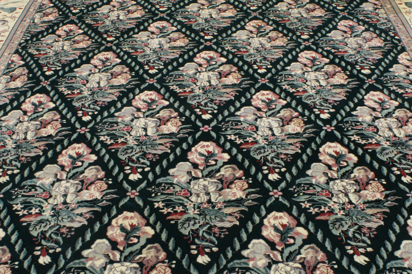 8 x 10 - Black Vintage Chinese Rug - 76666