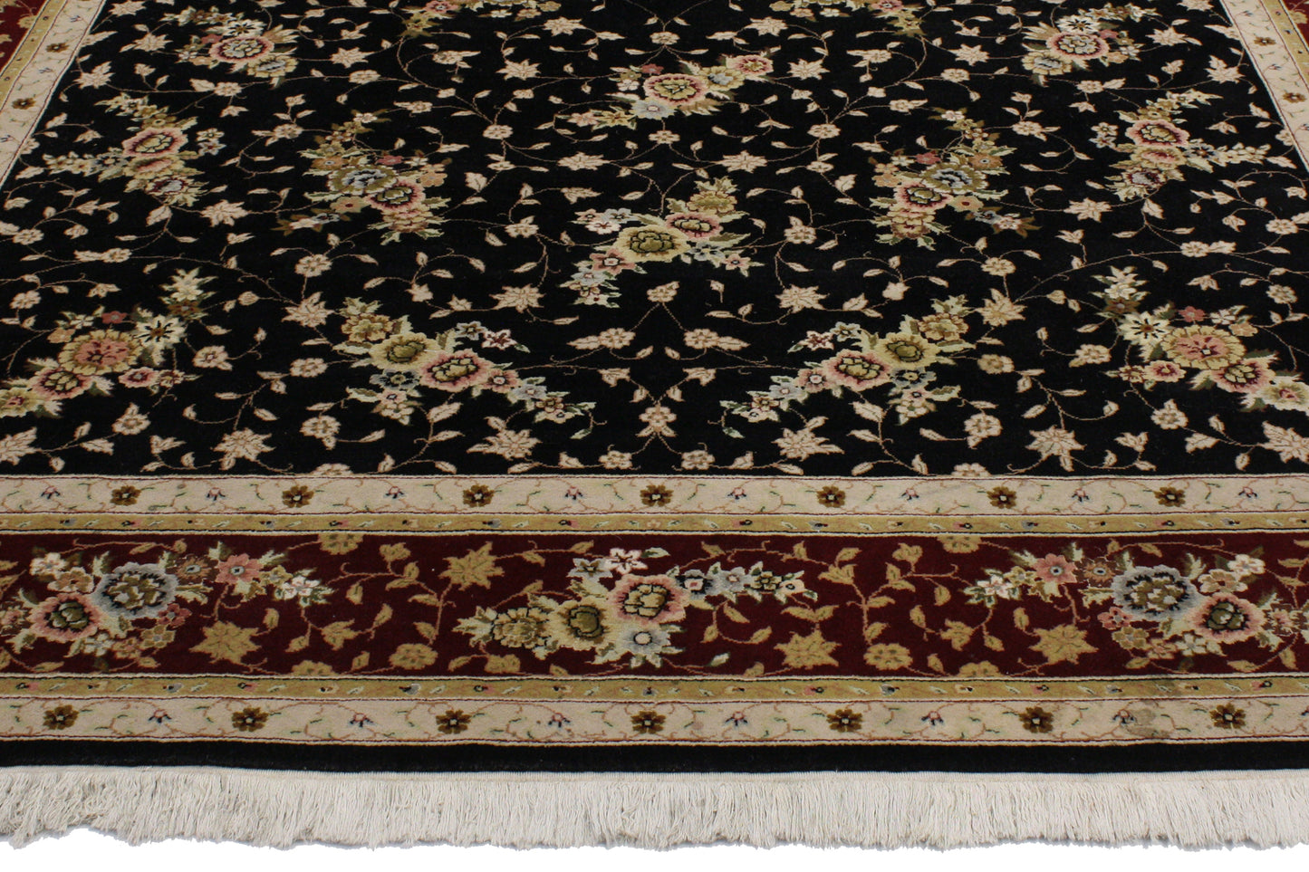 8 x 10 - Black Vintage Chinese Rug - 76703