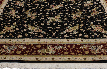 8 x 10 - Black Vintage Chinese Rug - 76703
