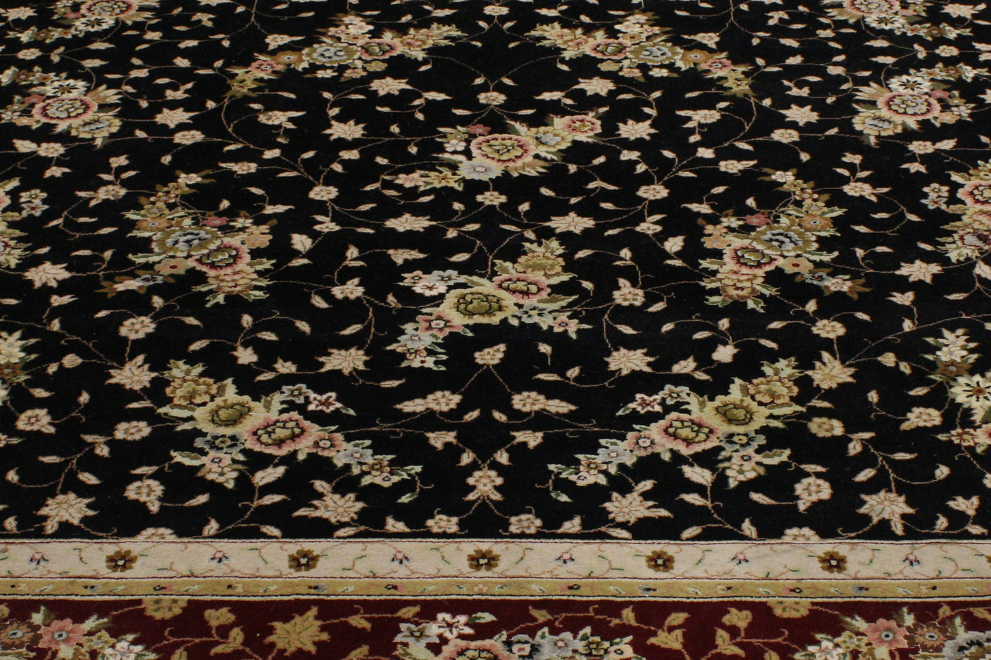 8 x 10 - Black Vintage Chinese Rug - 76703