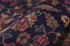 8 x 10 - Navy Blue Antique Indian Kashan Rug - 76739