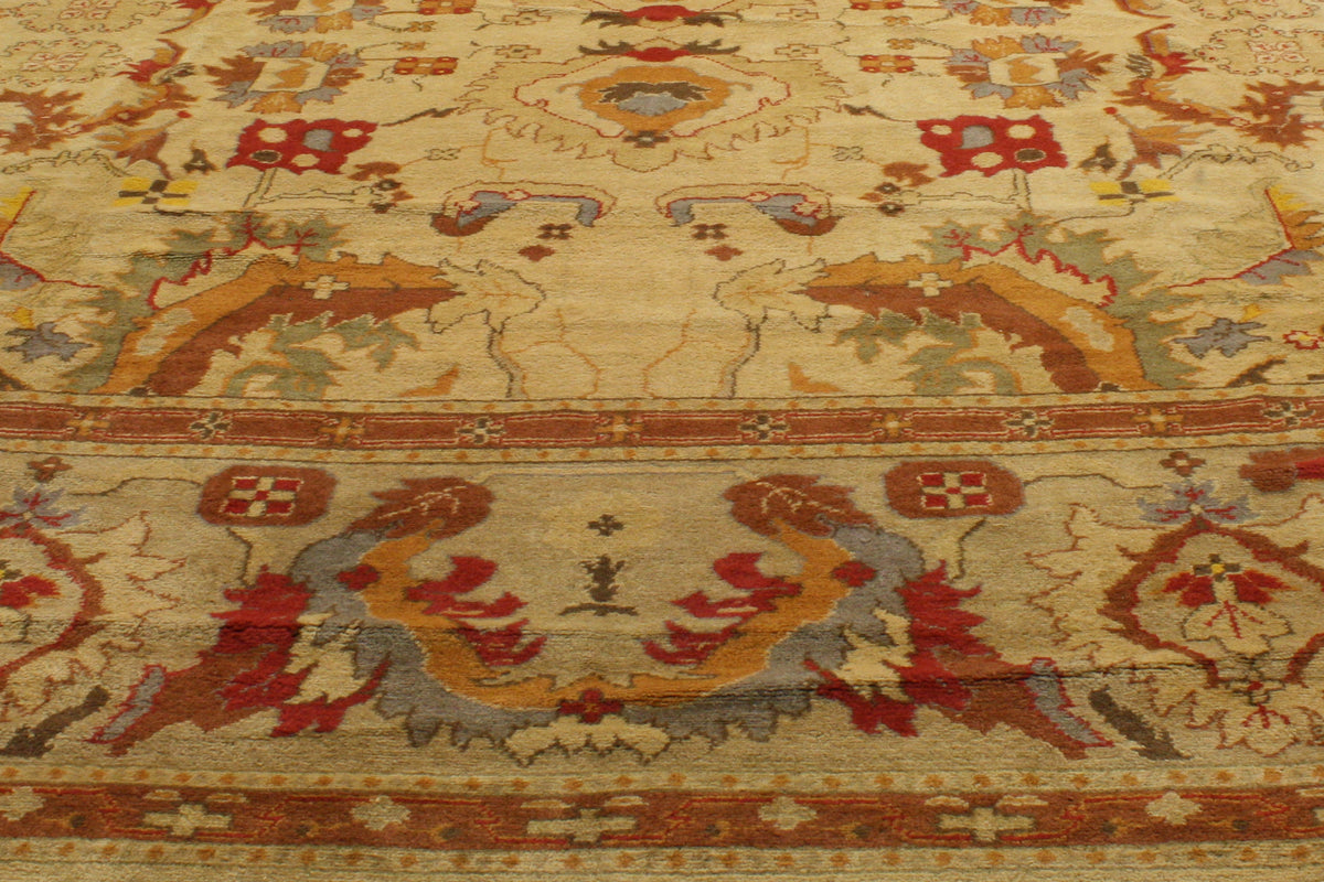 15 x 28 - Gold Vintage Portuguese Rug - 76751