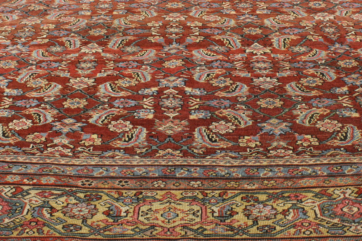 16 x 25 - Rust Antique Persian Farahan Rug - 76763