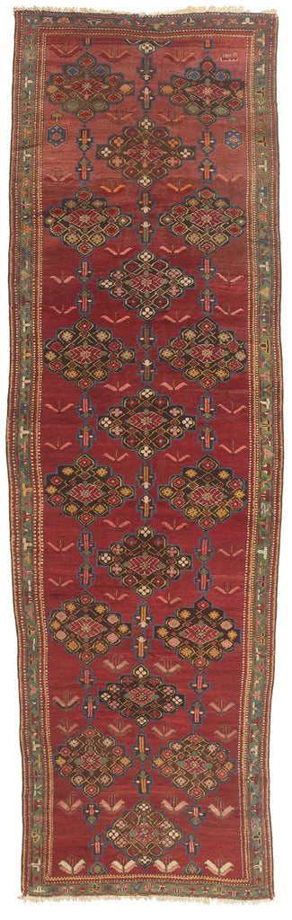 5 x 15 - Red Antique Caucasian Karabakh Rug - 76832