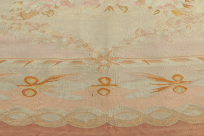 14 x 21 - Beige Antique French Aubusson Rug - 76845