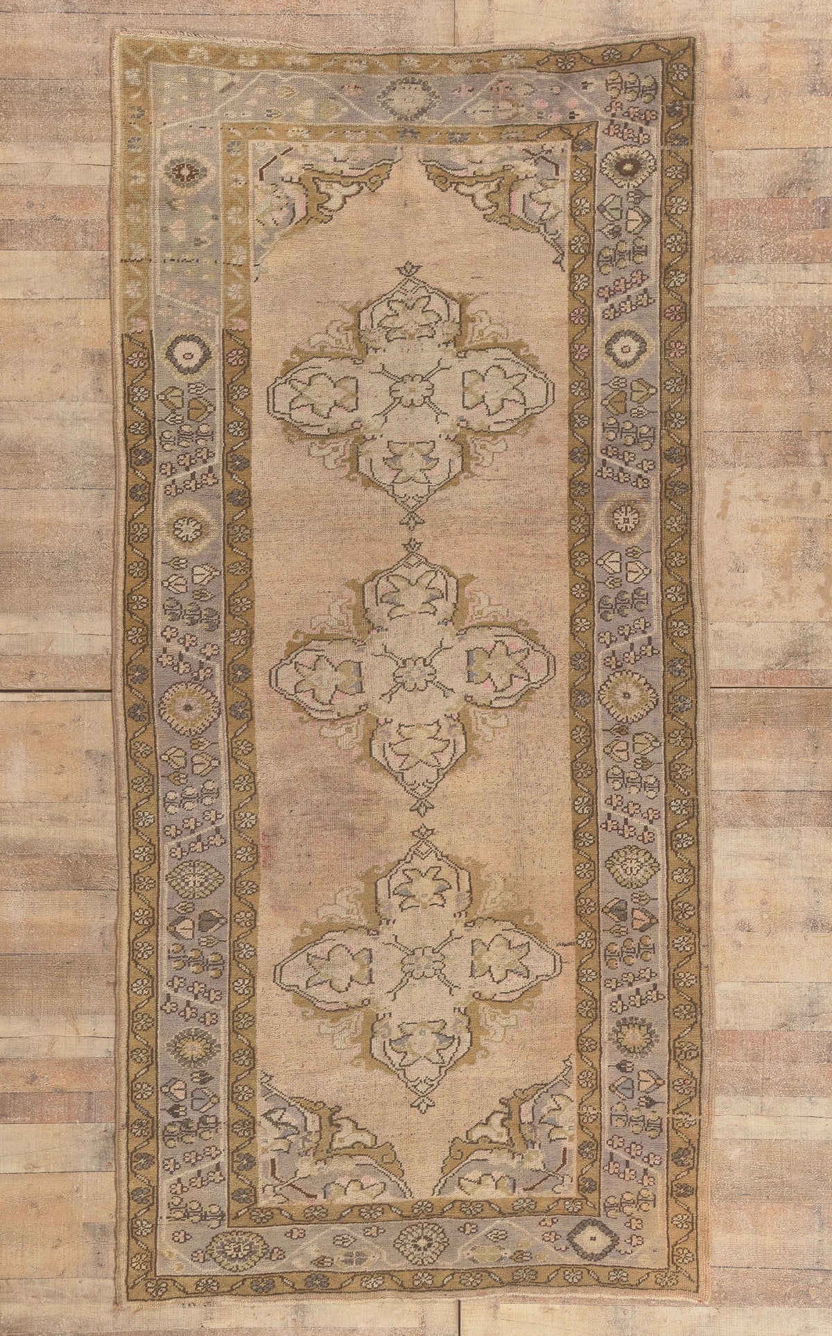 5 x 11 - Tan Vintage Turkish Oushak Rug - 76862