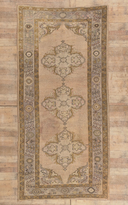 5 x 11 - Tan Vintage Turkish Oushak Rug - 76862