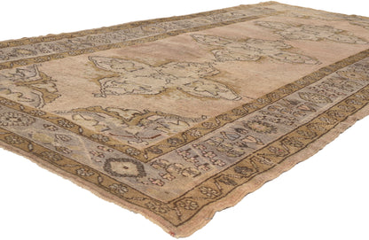 5 x 11 - Tan Vintage Turkish Oushak Rug - 76862