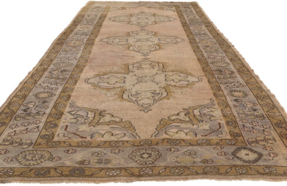 5 x 11 - Tan Vintage Turkish Oushak Rug - 76862