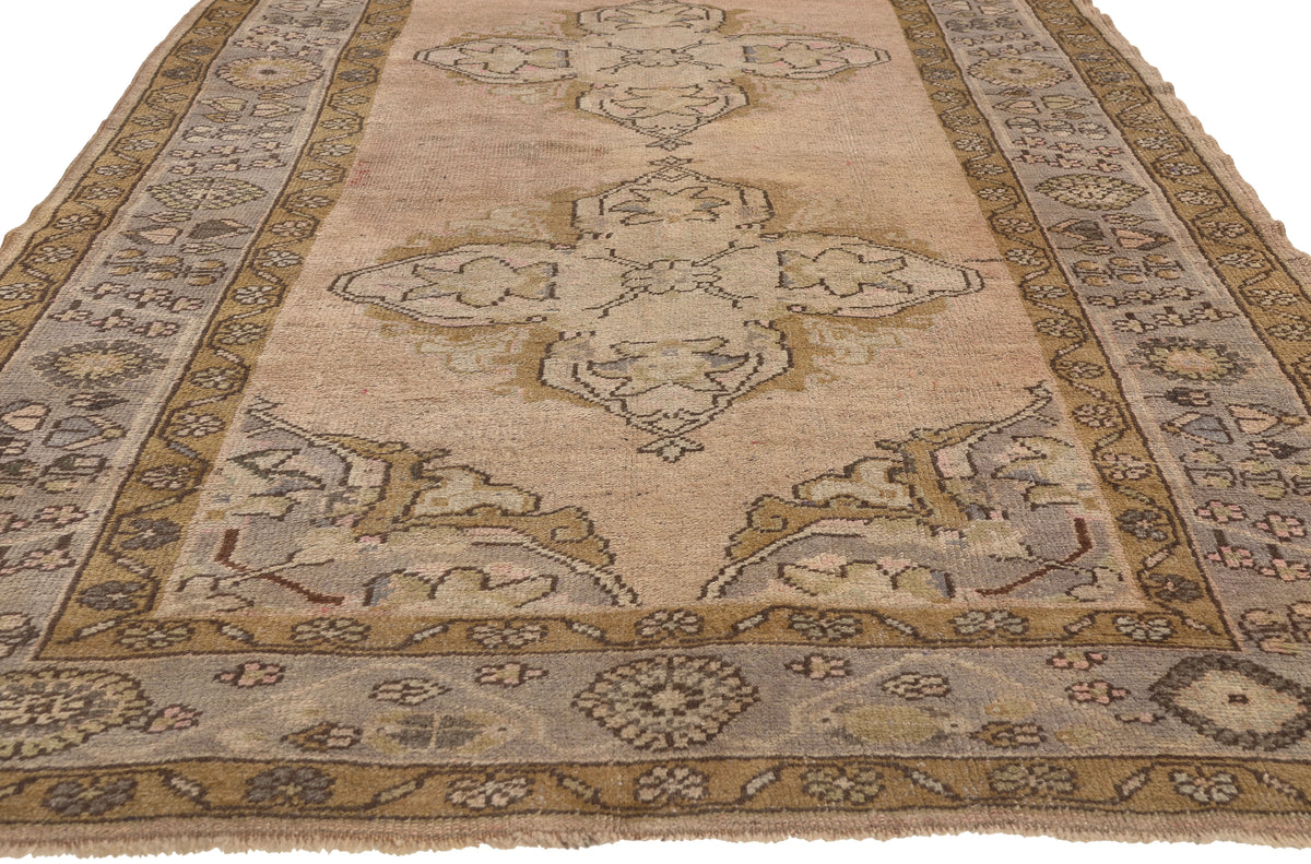 5 x 11 - Tan Vintage Turkish Oushak Rug - 76862