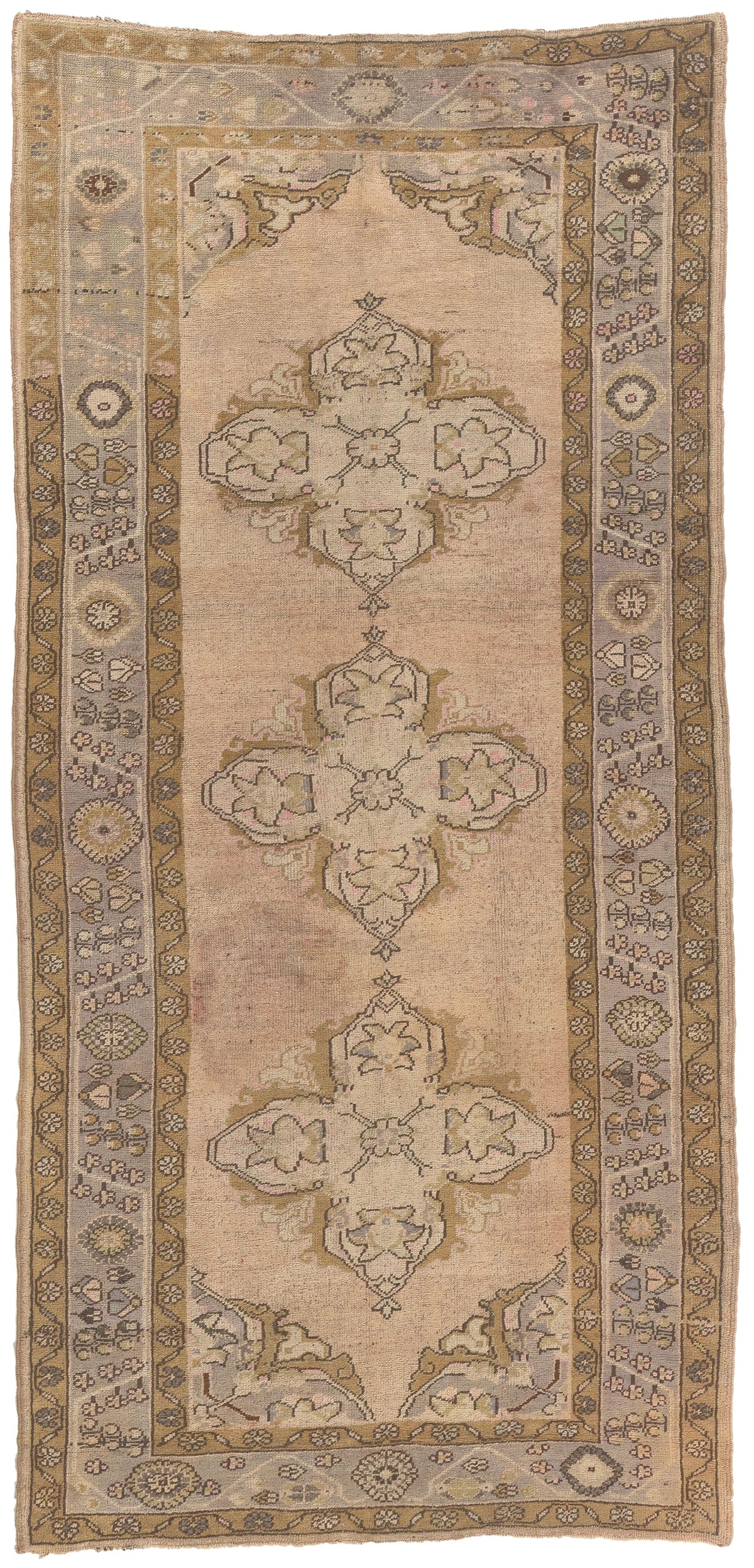 5 x 11 - Tan Vintage Turkish Oushak Rug - 76862