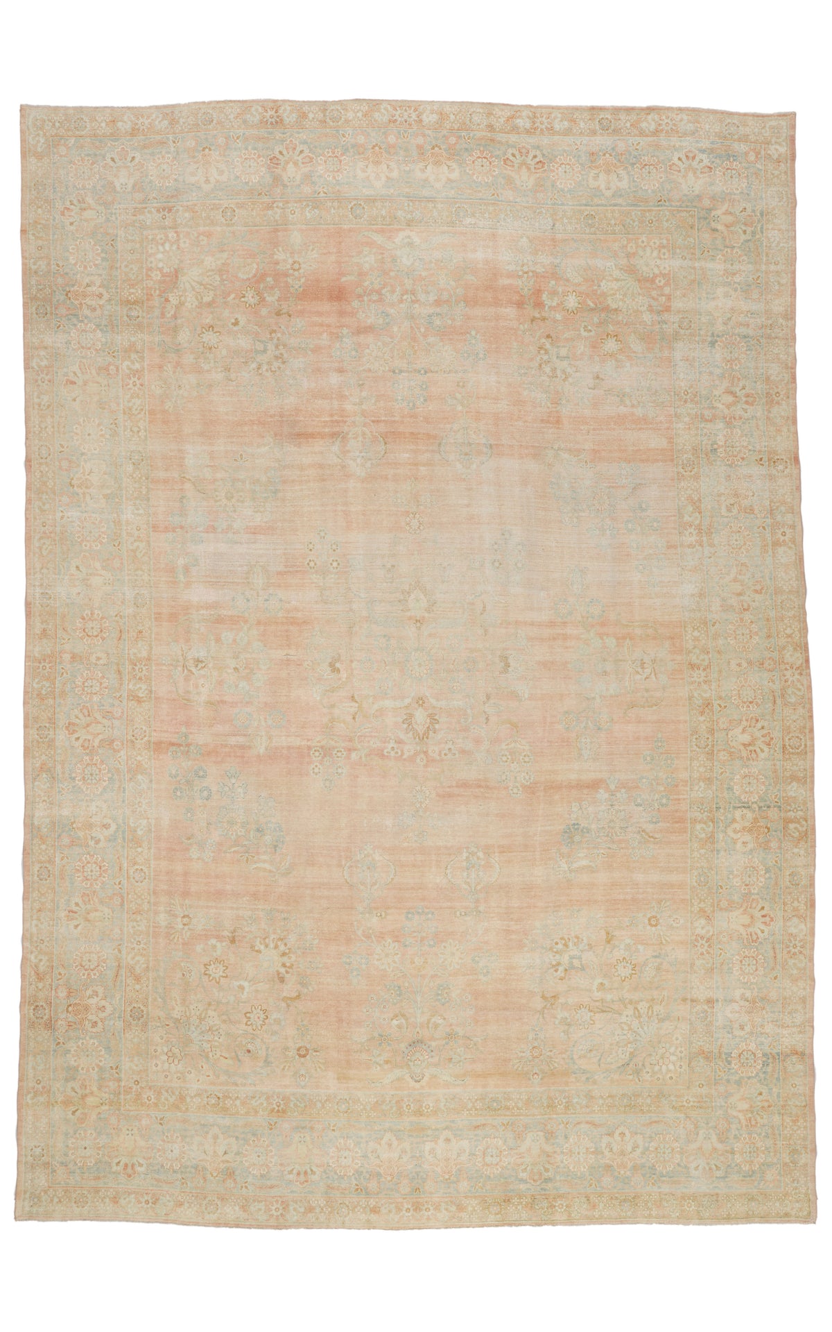 9 x 12 - Rust Antique Persian Kerman Rug - 76890