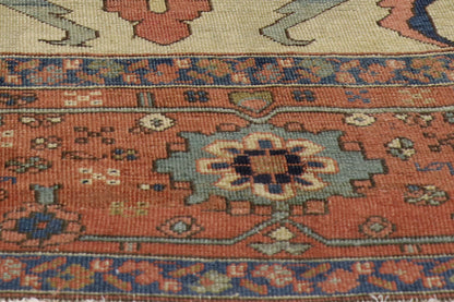 11 x 15 - Beige Antique Persian Serapi Rug - 76927