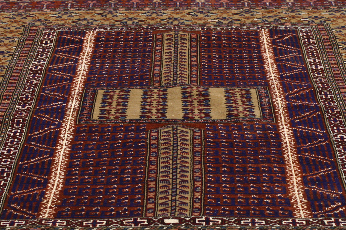4 x 5 - Red Vintage Afghani Afghan Rug - 76995