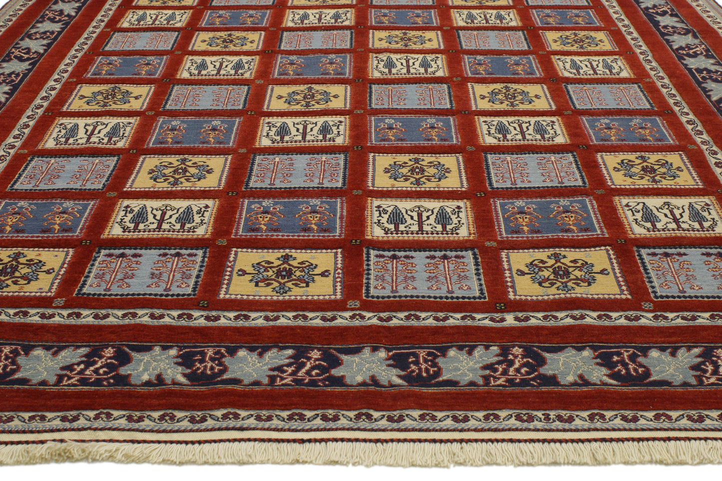7 x 10 - Red Vintage Indian Gabbeh Rug - 77006