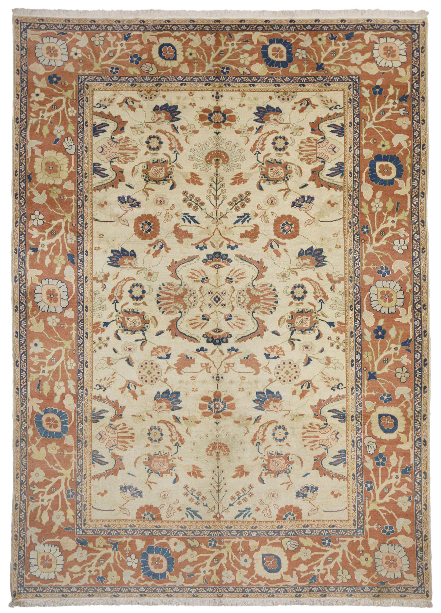 10 x 13 - Rust Vintage Persian Mahal Rug - 77114