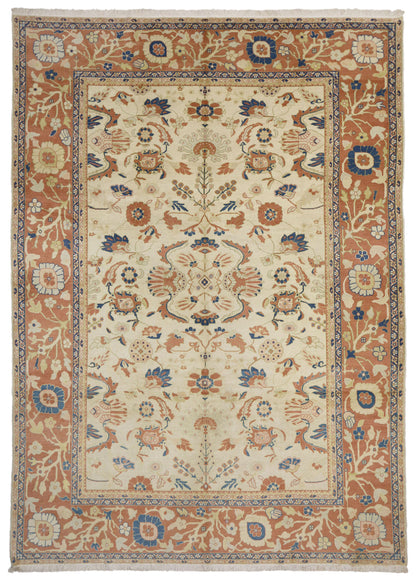 10 x 13 - Rust Vintage Persian Mahal Rug - 77114