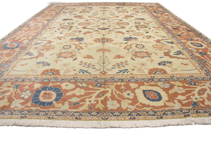 10 x 13 - Rust Vintage Persian Mahal Rug - 77114