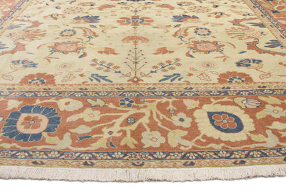 10 x 13 - Rust Vintage Persian Mahal Rug - 77114