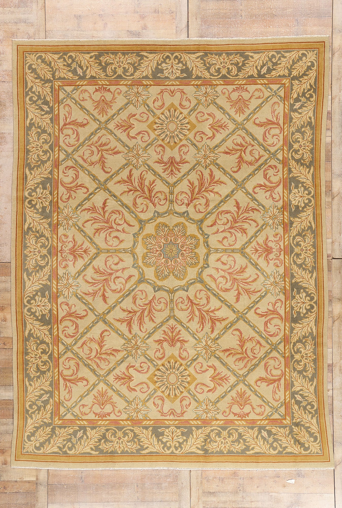 9 x 12 - Vintage Turkish Oushak Rug - 77116