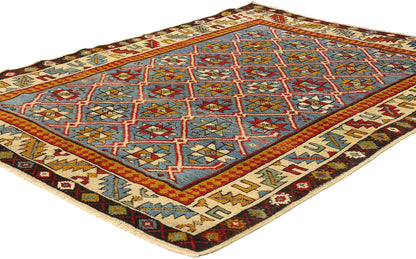 3 x 4 - Blue Antique Caucasian Shirvan Rug - 77146