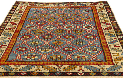 3 x 4 - Blue Antique Caucasian Shirvan Rug - 77146