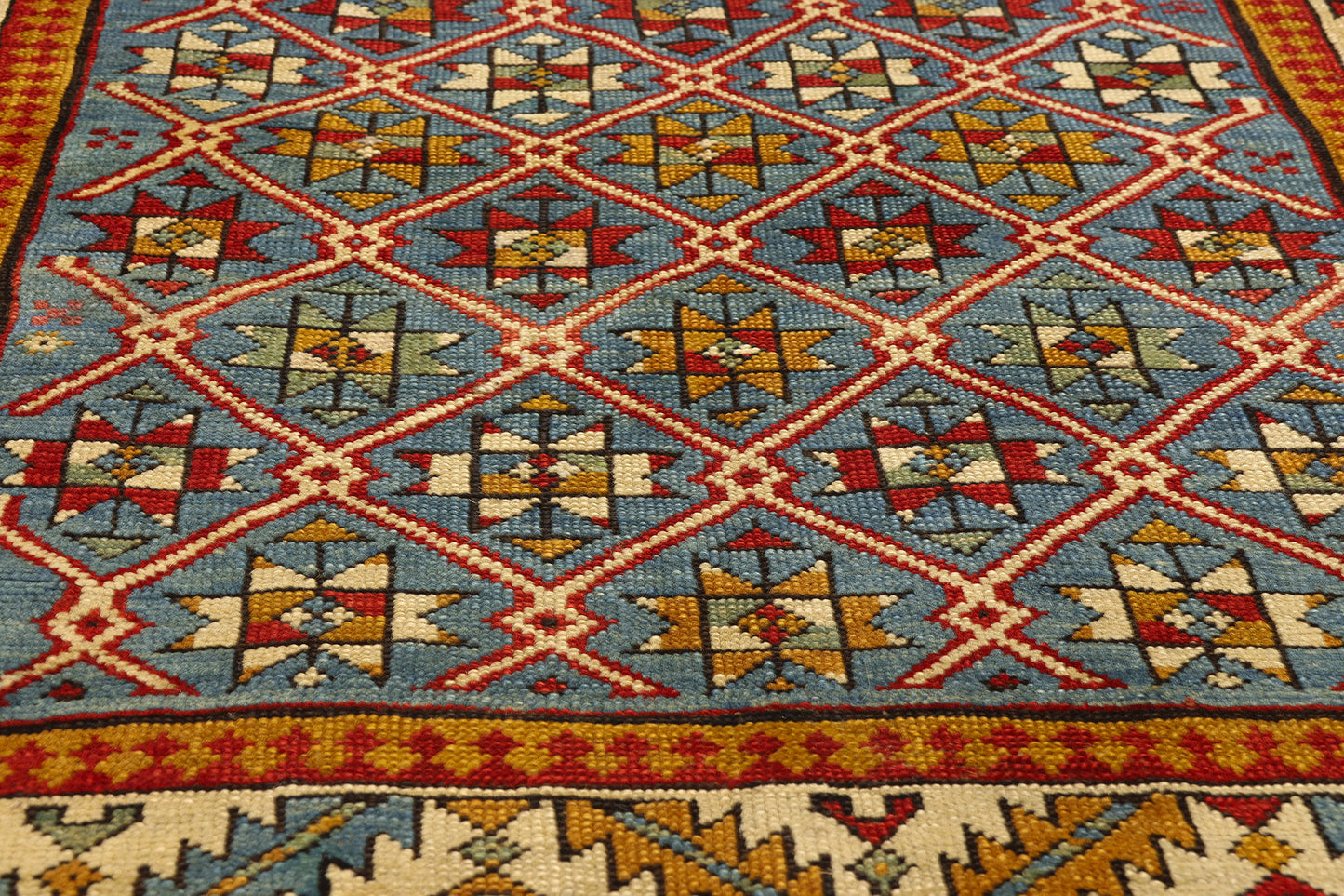 3 x 4 - Blue Antique Caucasian Shirvan Rug - 77146