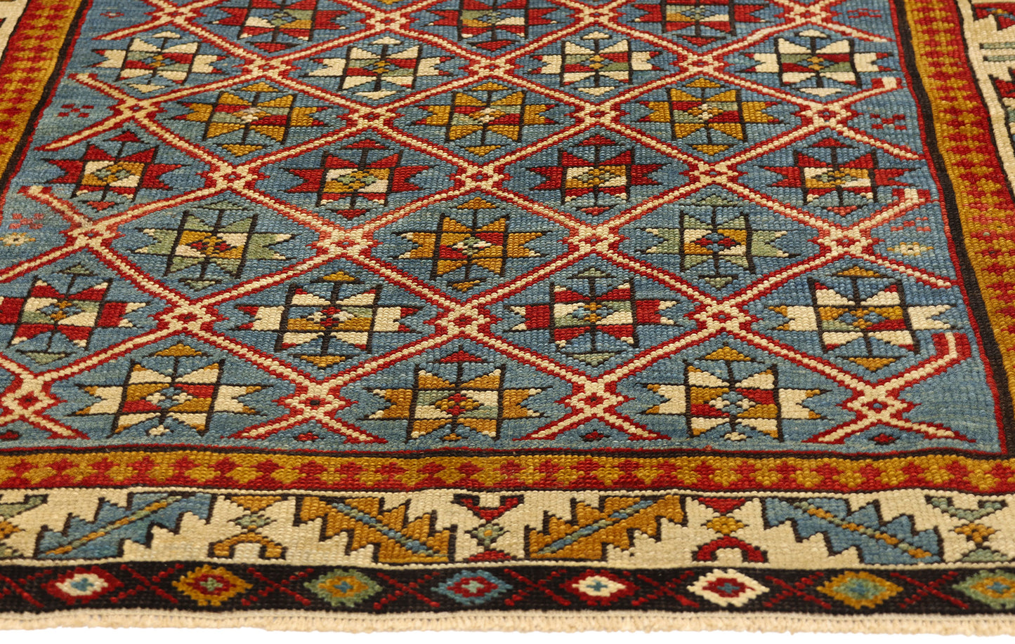 3 x 4 - Blue Antique Caucasian Shirvan Rug - 77146