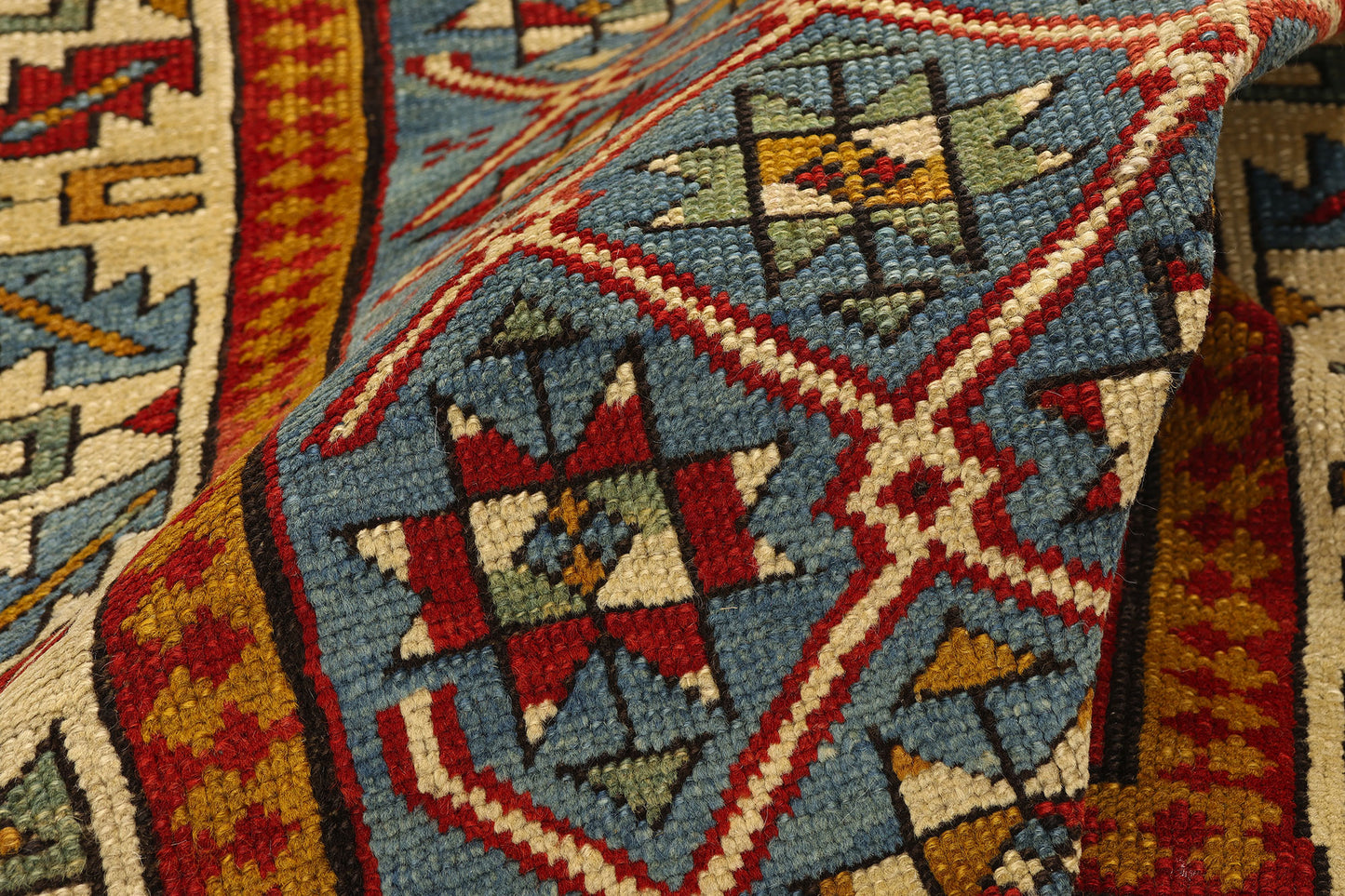 3 x 4 - Blue Antique Caucasian Shirvan Rug - 77146