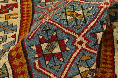 3 x 4 - Blue Antique Caucasian Shirvan Rug - 77146