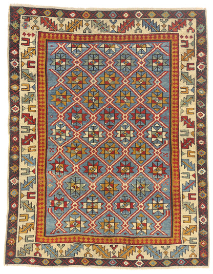 3 x 4 - Blue Antique Caucasian Shirvan Rug - 77146