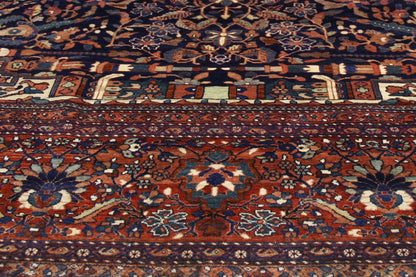 14 x 20 - Navy Blue Antique Persian Farahan Rug - 77179