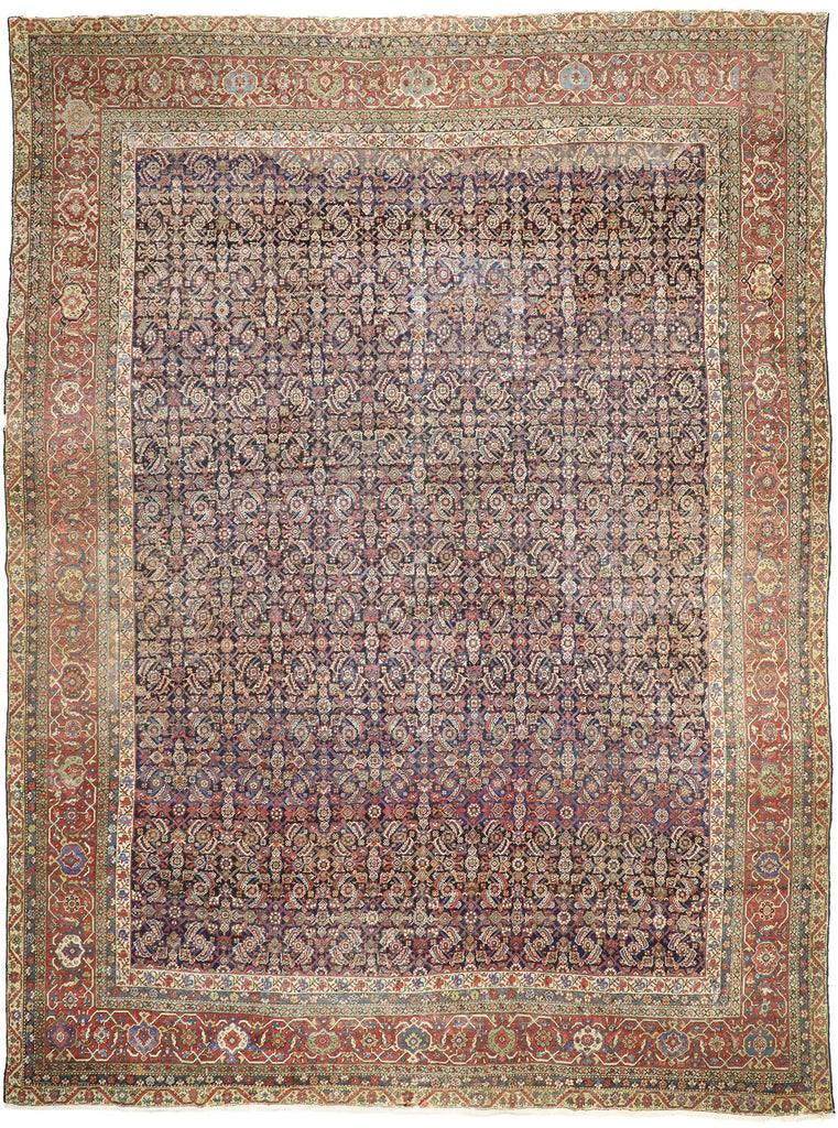 12 x 16 - Blue Antique Persian Farahan Rug - 77207