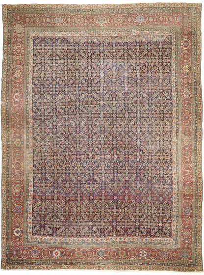 12 x 16 - Blue Antique Persian Farahan Rug - 77207