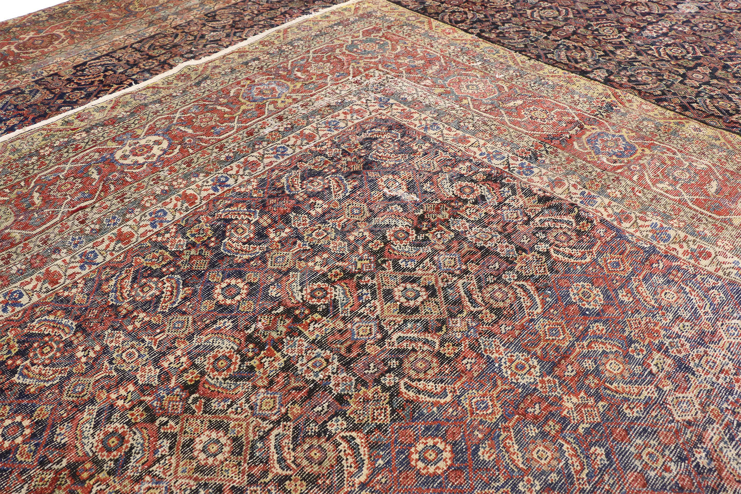 12 x 16 - Blue Antique Persian Farahan Rug - 77207