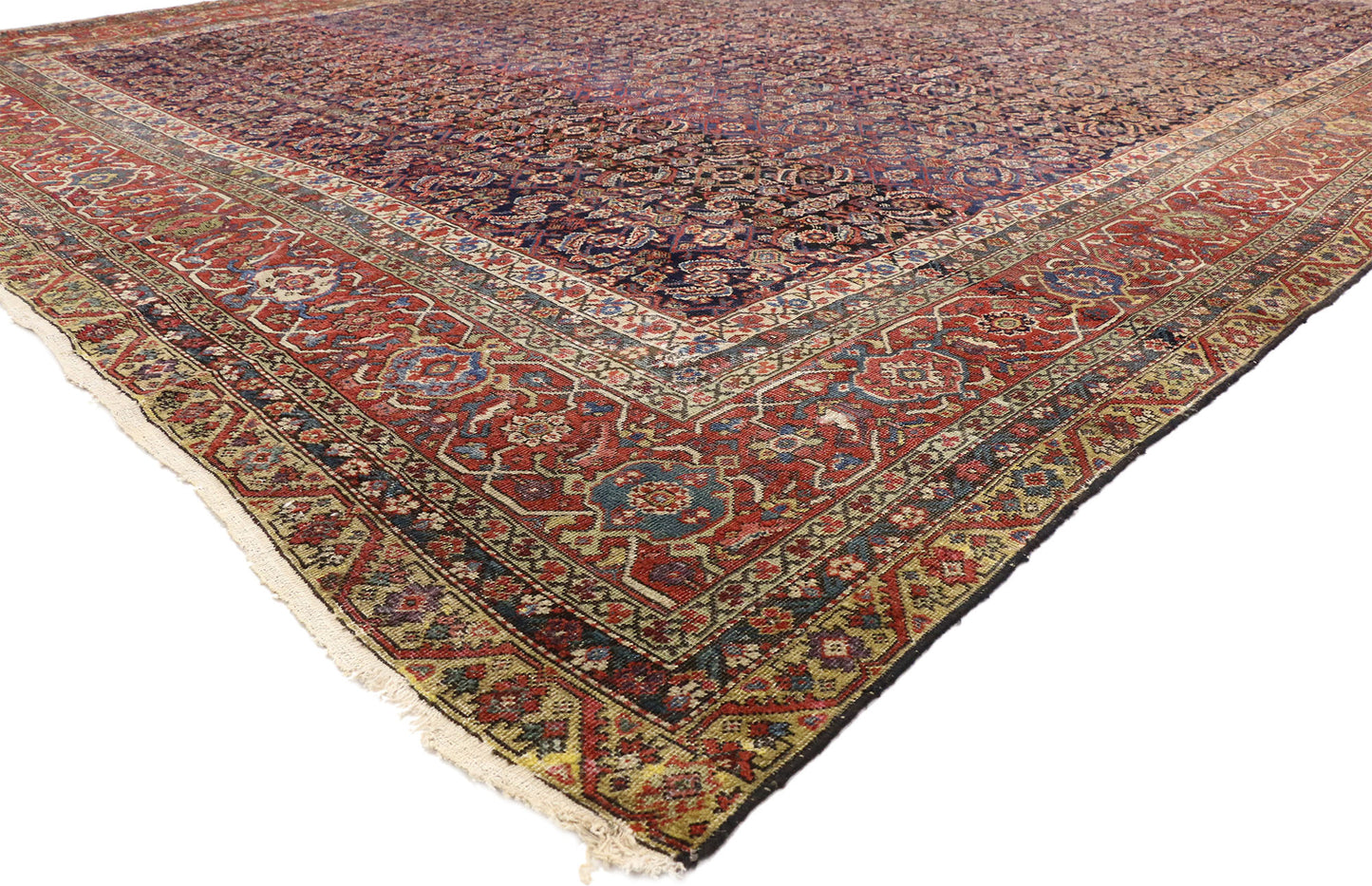 12 x 16 - Blue Antique Persian Farahan Rug - 77207