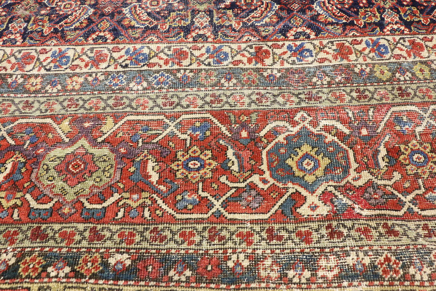 12 x 16 - Blue Antique Persian Farahan Rug - 77207
