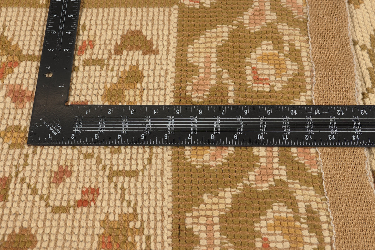8 x 11 - Beige Antique Portugese Needelpoint Rug - 77210