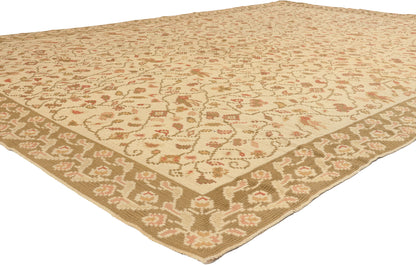 8 x 11 - Beige Antique Portugese Needelpoint Rug - 77210