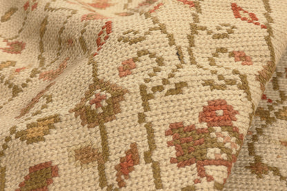 8 x 11 - Beige Antique Portugese Needelpoint Rug - 77210