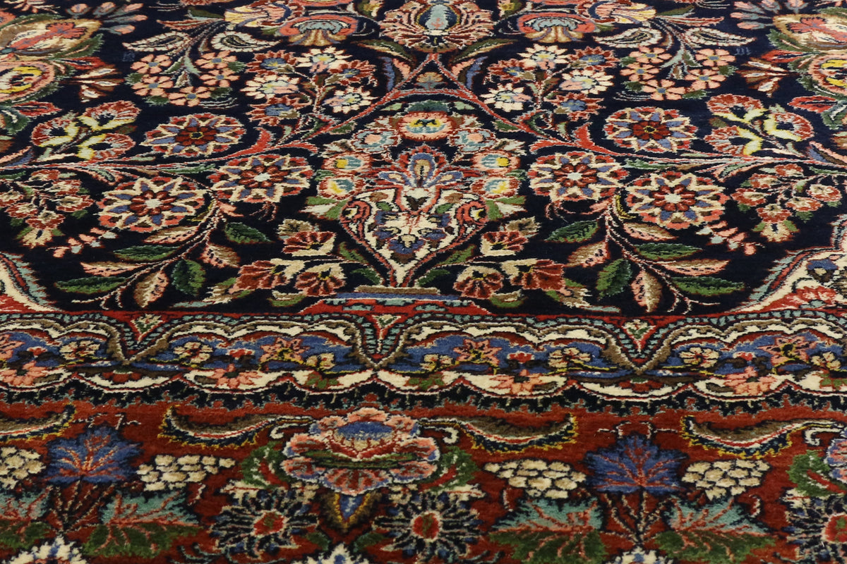 11 x 19 - Navy Blue Antique Persian Hamadan Rug - 77214