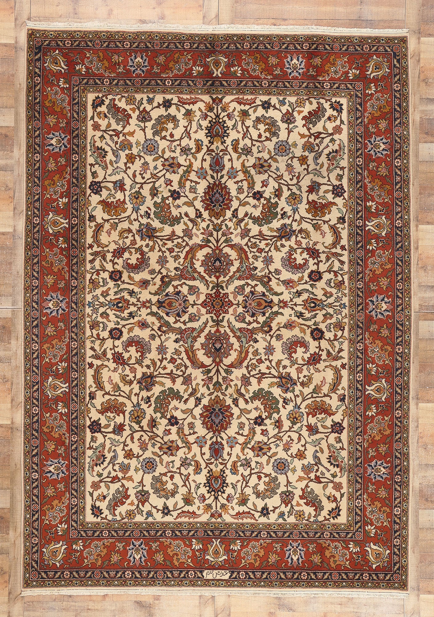 8 x 12 - Antique Persian Heriz Rug - 76844