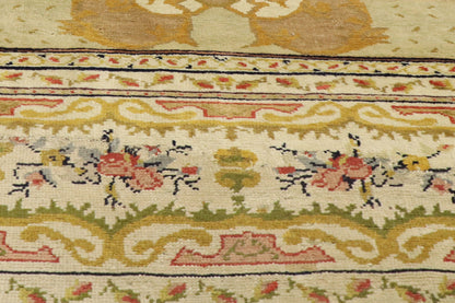 15 x 19 - Beige Antique Turkish Hereke Rug - 77433