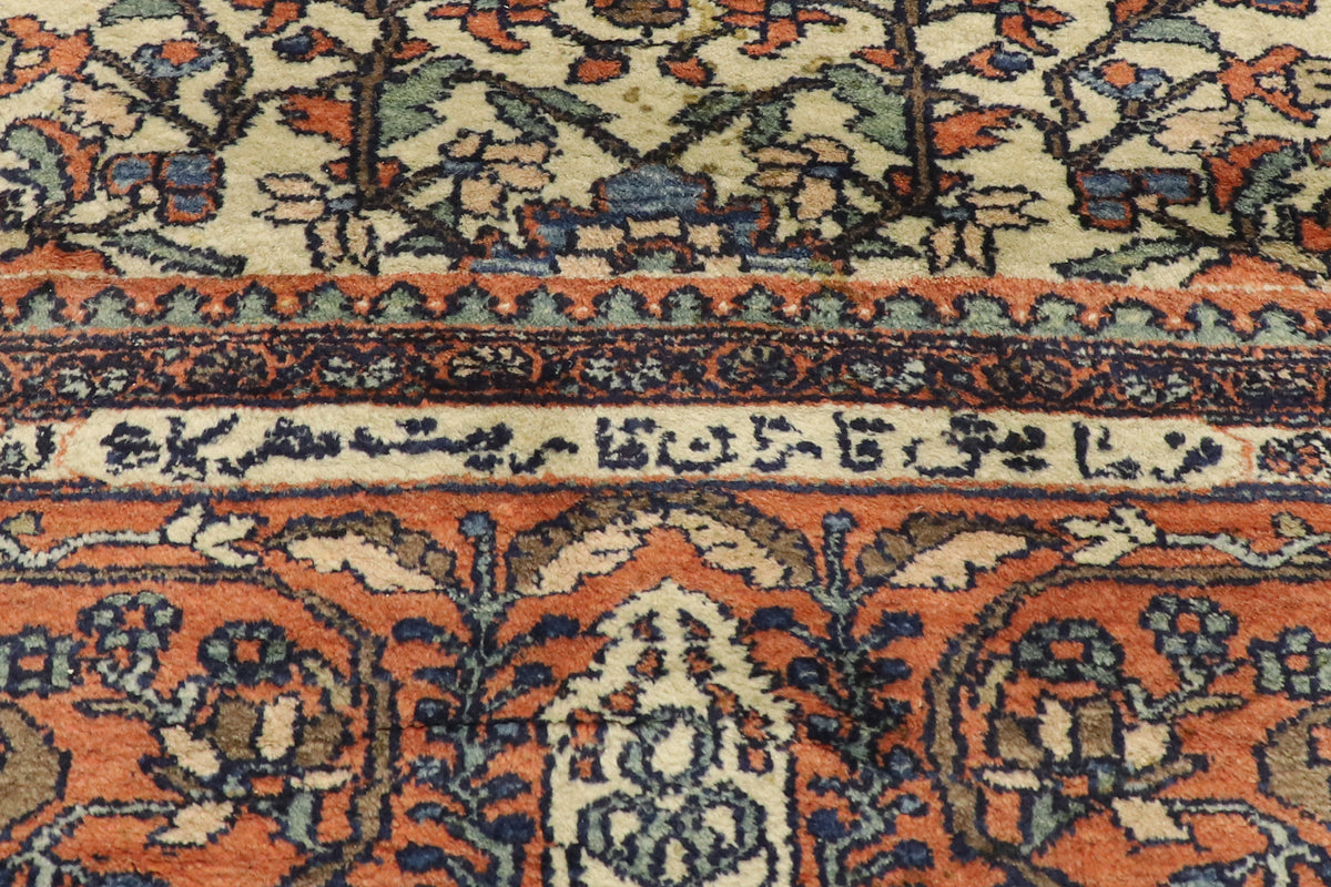 10 x 27 - Ivory Antique Persian Farahan Rug - 77440