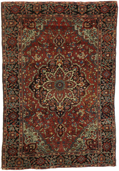 3 x 5 - Red Antique Persian Farahan Rug - 77474
