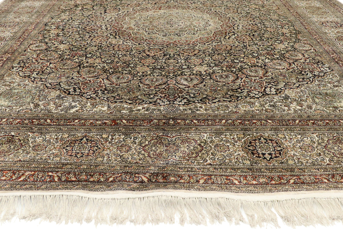 8 x 10 - Beige Vintage Turkish Hereke Rug - 77475