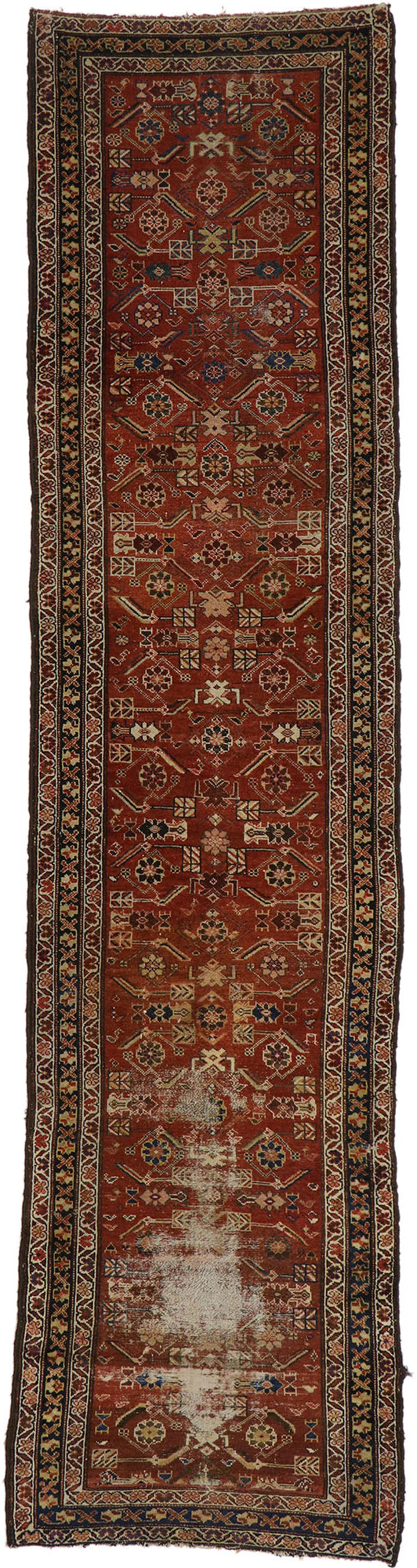 3 x 12 - Red Antique Persian Mahal Rug - 77555