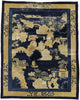 9 x 11 - Navy Blue Antique Chinese Art Deco Rug - 77556